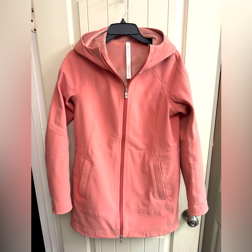 lululemon athletica Peach Hooded Waterproof Lined Jacket